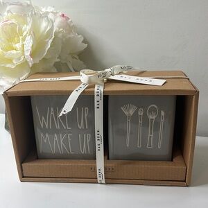 Rae Dunn Gray Makeup Organizer